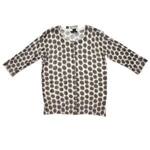 Audrey & Grace Polka‎ Dot Cardigan Stretchy Cozy Size 0X Woman Lightweight NWT